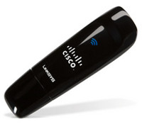 Cisco Wireless-N USB Network with Dual Band(Black)