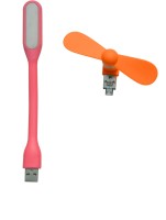 Hench usb light and fan hench -0069 USB Fan, Led Light(red, pink, orange)   Laptop Accessories  (Hench)