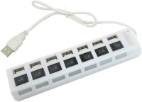 View Redeemer Sallow 7 Port With On Off Switch USB Hub(White) Laptop Accessories Price Online(Redeemer)