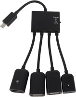 Finger's 4 In 1 Power Charging Host OTG Micro USB Hub(black)   Laptop Accessories  (Finger's)