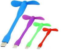 Cyxus USB Mini Fan Flexible design Removable Blades Combo Of 4 USB Fan(Multicolor)   Laptop Accessories  (Cyxus)