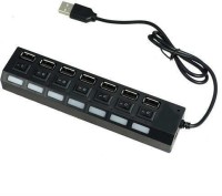 Shrih Portable 7 Port SH - 01556 USB Hub(Black)   Laptop Accessories  (Shrih)