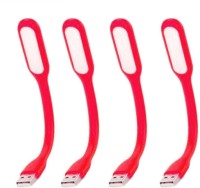 Stealodeal Flexible Ultra Bright 4pc Red Lamp Led Light(Red)   Laptop Accessories  (Stealodeal)