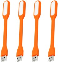 Stealodeal Flexible Ultra Bright 4pc Orange Lamp Led Light(Orange)   Laptop Accessories  (Stealodeal)