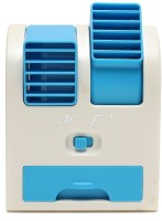 View Tuelip Easy Chargeble Dual Bladeless Mini Fresh Air Cooler With Fragrance USB Fan(Blue) Laptop Accessories Price Online(Tuelip)