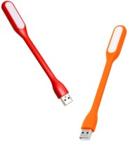 Stealodeal Flexible Ultra Bright 2pc Orange and Red Led Light(Orange, Red)   Laptop Accessories  (Stealodeal)
