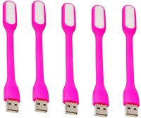 Stealodeal Flexible Ultra Bright 5pc Pink Lamp Led Light(Pink)   Laptop Accessories  (Stealodeal)
