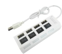 Redeemer Sallow 4 Port With On Off Switch USB Hub(White)   Laptop Accessories  (Redeemer)