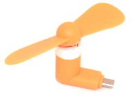 Shrih Portable OTG Mini Cooler Cooling Micro SHR-9343 USB Fan(Orange)   Laptop Accessories  (Shrih)