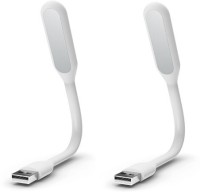 Generix Flexible Bendable Mini USB Led Lamp WHITE Pack of 2 Ultra Bright Led Light(White)   Laptop Accessories  (Generix)