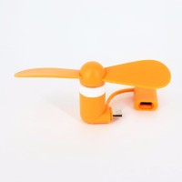 Heartly iPhone & Android Phone 2 In 1 OTG Mini USB Cooling Portable Fan_2 USB Fan(Orange)   Laptop Accessories  (Heartly)