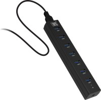 MX 7 Port HUB 3559 USB Hub(Black)   Laptop Accessories  (MX)