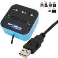 View NewveZ USB HUB all in one 3 Port + Card Reader Laptop Accessory(Black) Laptop Accessories Price Online(NewveZ)