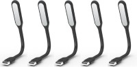 View Generix Flexible Portable Bendable USB Led BLACK Pack of 5 Ultra Bright Led Light(Black)  Price Online