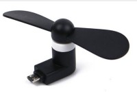 Heartly Apple iPhone OTG Mini USB Cooling Portable Fan_17 USB Fan(Black)   Laptop Accessories  (Heartly)