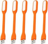 Stealodeal Flexible Ultra Bright 5pc Orange Lamp Led Light(Orange)   Laptop Accessories  (Stealodeal)