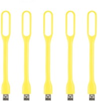 Stealodeal Flexible Ultra Bright 5pc Yellow Lamp Led Light(Yellow)   Laptop Accessories  (Stealodeal)