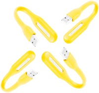 View Stealodeal Flexible Ultra Bright 4pc Yellow Lamp Led Light(Yellow) Laptop Accessories Price Online(Stealodeal)