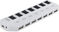 View SmartFish Super speed 7 port USB Hub(White) Laptop Accessories Price Online(SmartFish)