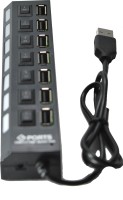Smartpro sm07 USB 2.0 7 Port USB Hub(Black)   Laptop Accessories  (Smartpro)