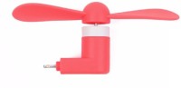 View Heartly iPhone & Android Phone 2 In 1 OTG Mini USB Cooling Portable Fan_3 USB Fan(Red) Laptop Accessories Price Online(Heartly)