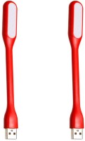 Stealodeal Flexible Ultra Bright 2pc Red Lamp Led Light(Red)   Laptop Accessories  (Stealodeal)