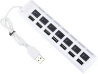 View Ad Net USB 2.0 High Speed Hub 7Port with switch 819 USB Hub(White) Laptop Accessories Price Online(Ad Net)