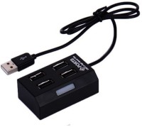 View BB4 4 PORT USB 2.0 HI SPEED 480 MBPS WITH CABLE MULTIPURPOSE SPLITTER USB Hub(Black) Laptop Accessories Price Online(BB4)