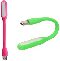 Stealodeal Flexible Ultra Bright 2pc Green and Pink Led Light(Green, Pink)   Laptop Accessories  (Stealodeal)