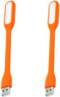 Stealodeal Flexible Ultra Bright 2pc Orange Lamp Led Light(Orange)   Laptop Accessories  (Stealodeal)
