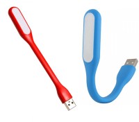 Stealodeal Flexible Ultra Bright 2pc Blue and Red Led Light(Blue, Red)   Laptop Accessories  (Stealodeal)