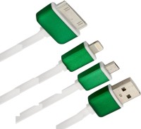 View Shrih High Quality 3-in-1 SH - 01726 USB Cable(White Green) Laptop Accessories Price Online(Shrih)