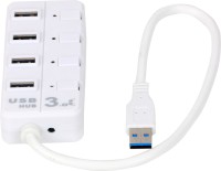Smart Pro 4 Port 3.0 BRTECE016 USB Hub(White)   Laptop Accessories  (Smart Pro)