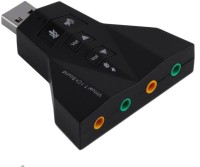 Techvik Airplane External Virtual 7.1 Channel Stereo & Mic for PC Laptop And Desktop 3D Sound Card(Black)   Laptop Accessories  (Techvik)