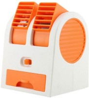 Tuelip Easy Chargeble Dual Bladeless Mini Fresh Air Cooler With Fragrance USB Fan(Orange)   Laptop Accessories  (Tuelip)