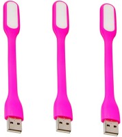 Stealodeal Flexible Ultra Bright 3pc Pink Lamp Led Light(Pink)   Laptop Accessories  (Stealodeal)