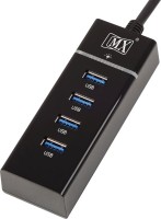 MX 4 PORT USB 3.0 HUB 3558 USB Hub(Black)   Laptop Accessories  (MX)
