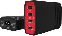 View Shrih Portable 4 Ports Fast Charging SH - 0709 USB Hub(Red Black) Laptop Accessories Price Online(Shrih)