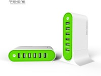 View Fshang 6 Port Universal Connector 7007 USB Hub(Green) Laptop Accessories Price Online(Fshang)