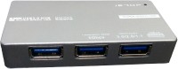 Axcess usb x4 high speed 4port 3.0 USB Hub(Silver)   Laptop Accessories  (Axcess)