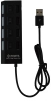 Smartpro Sm04 USB 2.0 4 Port Hub USB Hub(Black)   Laptop Accessories  (Smartpro)