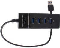HashTag Glam 4 Gadgets HT USB3.0 4PORT HT U3.0 4PHUB USB Hub(Black)   Laptop Accessories  (HashTag Glam 4 Gadgets)