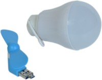 Hench android fan and usb led bulb H-0163 USB Fan, Led Light(Blue)   Laptop Accessories  (Hench)