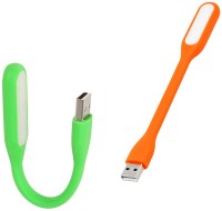 Stealodeal Flexible Ultra Bright 2pc Green and Orange Led Light(Green, Orange)   Laptop Accessories  (Stealodeal)