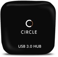 Circle Rootz 4 Port USB 3.0 Rootz 3.1Black USB Hub(Black)   Laptop Accessories  (Circle)
