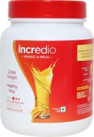 Incredio Shake-a-meal Meal Replacement Shake with 14g Protein, 4.2g Fiber and 27 Vitamins and minerals for Weight Management 1kg, Mango flavor(1 kg)