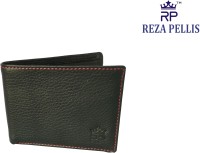 REZA PELLIS Men Black Genuine Leather Wallet(12 Card Slots)