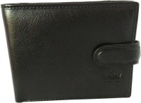 REZA PELLIS Men Black Genuine Leather Wallet(5 Card Slots)