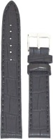 KOLET Croco Matte Finish 18B 18 mm Genuine Leather Watch Strap(Black)