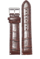 KOLET Croco Padded U18BR 18 mm Genuine Leather Watch Strap(Brown)